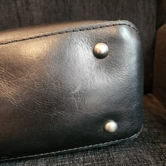 Patricia Nash Black Leather Satchel - Picture 9 of 13